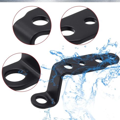 Motorcycle Spotlight Handlebar mounts, Turn Signal Lights Stand Mirror Hole Brackets, Aluminum Alloy Modification Multifunctional Clamp Mount 2Pcs (Black) in Kuwait