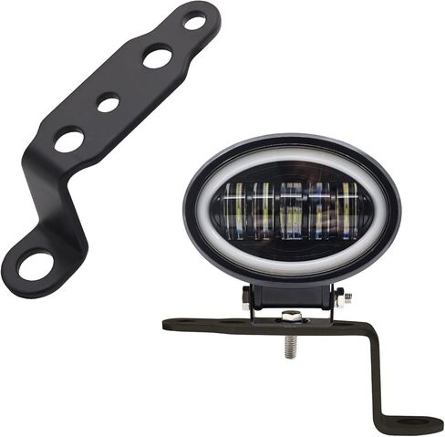 Motorcycle Spotlight Handlebar mounts, Turn Signal Lights Stand Mirror Hole Brackets, Aluminum Alloy Modification Multifunctional Clamp Mount 2Pcs (Black) in Kuwait