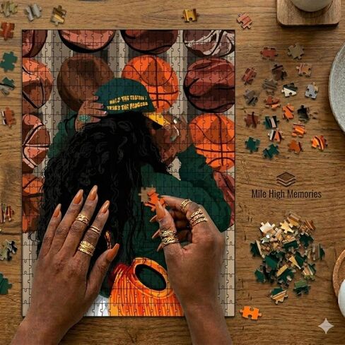 Smard Art 1000 Piece Puzzle for Adults, Jigsaw Puzzle Fashion and Basketball Theme, Fun Puzzles for Adults, Puzzles for Adults 1000 Pieces 18x24 Family Puzzle in Saudi Arabia