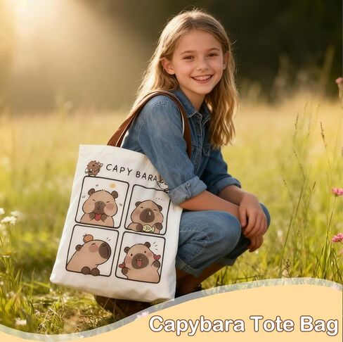 Capybara Gifts with Capybara Themed Tote Bag and Stationery Set Pencil Case Sticky Notes Ballpoint Pens Spiral Notebooks Sharpener, Highlighters, Ruler, Eraser for Rewards Birthdays Gift in Saudi Arabia