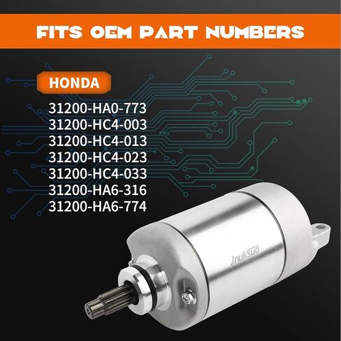 Starter Motor for Honda FourTrax 300 & TRX300/TRX300FW ATV 1988-2000 - Replaces OEM 31200-HC4-023 31200-HC4-033 & 18337 - Fits TRX250 1987 & ATC250 SX/ES Big Red Jnuksuo in Saudi Arabia