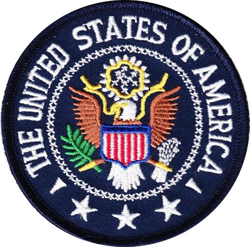Support The United States (Seal) - 3 inch Novelty Circular America Patch with Iron on/Sew on Backing in Saudi Arabia