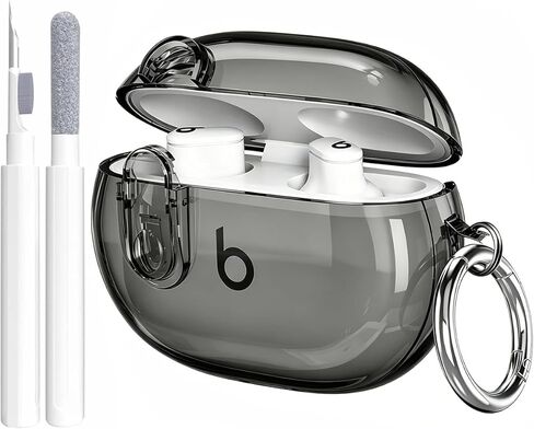 Beats Studio Buds/Studio Buds Plus Case Cover Clear 2021/2023 Men Lock Clip with Cleaner Kit, GARTOO Protective Case for Women Girls Kids Clear in Saudi Arabia