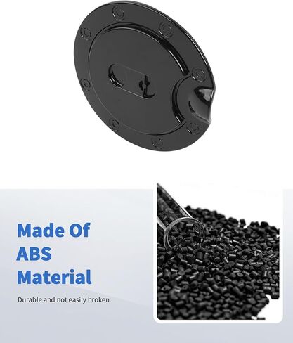 Fuel Filler Gas Door Cover Fit for Dodge Ram 2002-2008 Fuel Filler Gas Cap Tank Cover Trim, Black in Kuwait