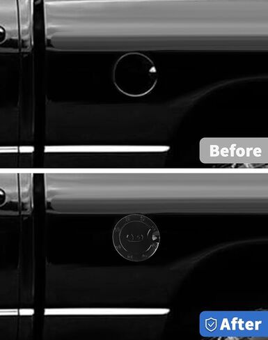 Fuel Filler Gas Door Cover Fit for Dodge Ram 2002-2008 Fuel Filler Gas Cap Tank Cover Trim, Black in Kuwait