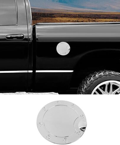Fuel Filler Gas Door Cover Fit for Dodge Ram 2002-2008 Fuel Filler Gas Cap Tank Cover Trim, Black in Kuwait
