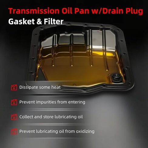 Transmission Oil Pan w/Drain Plug Gasket & Filter for Lexus RX350 2007-2009, for Toyota Camry 2006, for RAV4 2006-2012, for Highlander 2008-2013, for Sienna 2007-2010, V6 3.0/3.3/3.5L,265-836 in Saudi Arabia
