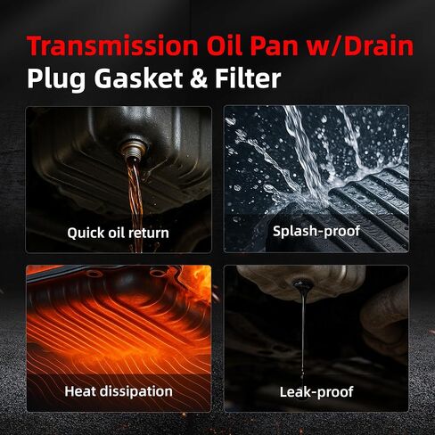 Transmission Oil Pan w/Drain Plug Gasket & Filter for Lexus RX350 2007-2009, for Toyota Camry 2006, for RAV4 2006-2012, for Highlander 2008-2013, for Sienna 2007-2010, V6 3.0/3.3/3.5L,265-836 in Saudi Arabia