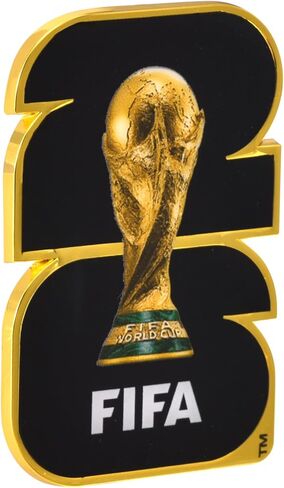 Officially Authorized FIFA World Cup 2026 3D Metal Emblem –Premium Car Decal Badge – Weatherproof Adhesive Sticker-Easy Installation on Auto, Truck, Cooler & Tool Chest – Authentic Tournament Souvenir in Kuwait