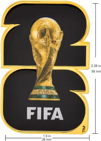 Officially Authorized FIFA World Cup 2026 3D Metal Emblem –Premium Car Decal Badge – Weatherproof Adhesive Sticker-Easy Installation on Auto, Truck, Cooler & Tool Chest – Authentic Tournament Souvenir in Kuwait