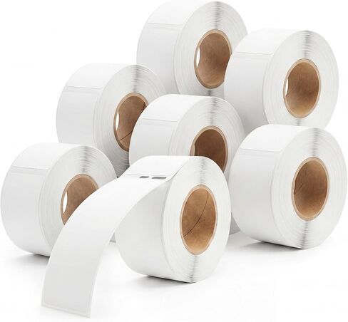 Geemarker Premium 30252 RFID Labels | Compatible with DYMO LabelWriter 550/550 Turbo/5XL | 1-1/8" x 3-1/2" Direct Thermal Labels, 350 Labels/Roll, 6 Rolls (2100 Labels) in Kuwait