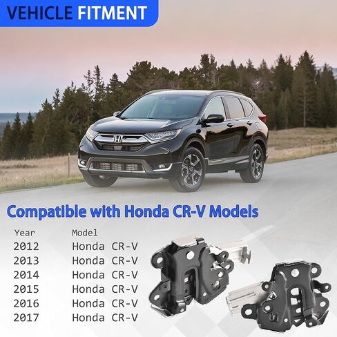 مجموعة مشغل القفل الخلفي للمقعد الخلفي متوافقة مع 2012-2017 Honda CR-V للسائق الأيسر وجانب الركاب الأيمن، استبدل OEM 82620-T0A-A03، 82220-T0A-A02، قطعتان in Kuwait