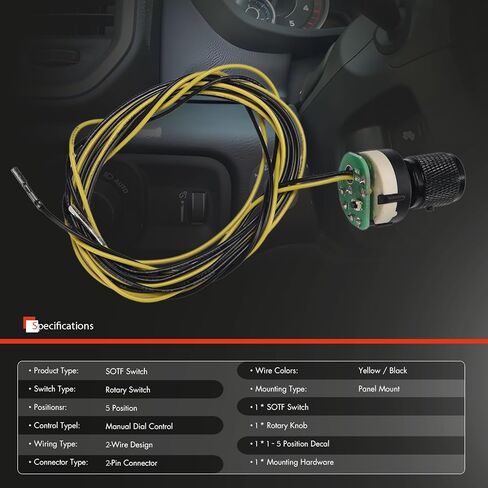 SOTF Switch Compatible with 2011-2016 Chevy Silverado GMC Sierra 2500HD 3500HD 6.6L Duramax LML, DSP5 5-Position 2-Wire 2-Pin Shift-On-The-Fly Fuel Temp Switch with Connector selector Switch in Saudi Arabia