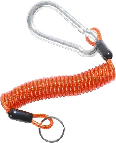 SCUARI 6FT Trailer Breakaway Cable,Car Accessories Trailer Brake Away Cable,Emergency Safety Cables Strap,Heavy Duty Stainless Steel Spring Towing Coil for RV Camper Brake and Emergency Towing in Kuwait
