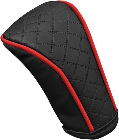 Car Gear Shift Cover, Soft Leather Anti-Slip Vehicle Gear Shifter Stick Protector Decor, Breathable Automotive Stick Shift Lever Protection Cover, Universal for Most Vehicles (Black Red) in Kuwait