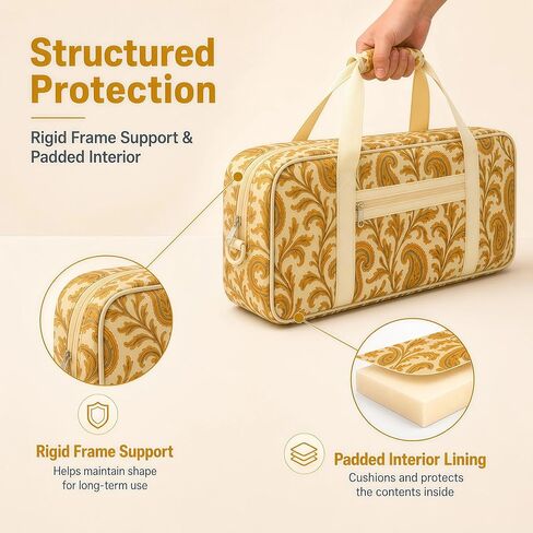 American Mahjong Bag Set for Tiles and Racks, 3-Piece Mahjong Carrying Bag with Zipper Tile Bag, Drawstring Rack Bag, Detachable Shoulder Strap, Padded, Machine Washable in Saudi Arabia