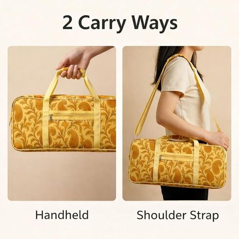 American Mahjong Bag Set for Tiles and Racks, 3-Piece Mahjong Carrying Bag with Zipper Tile Bag, Drawstring Rack Bag, Detachable Shoulder Strap, Padded, Machine Washable in Saudi Arabia