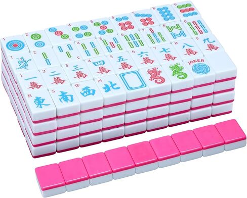 Pink American Mahjong Tile Set 166 1.2-inch American Mahjong Game Set(Pink) in Kuwait