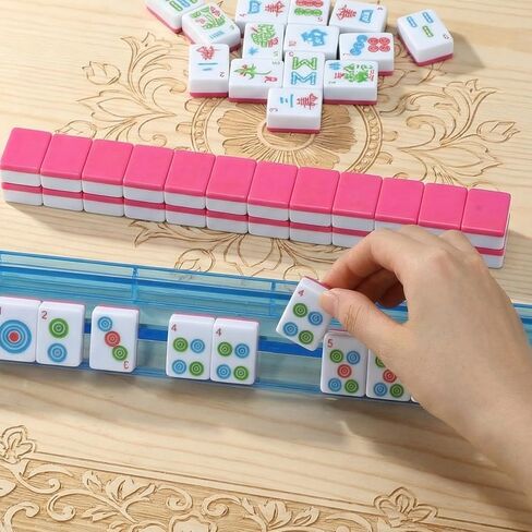 Pink American Mahjong Tile Set 166 1.2-inch American Mahjong Game Set(Pink) in Kuwait