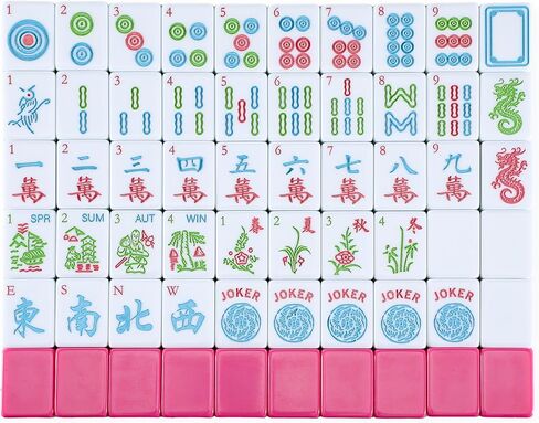 Pink American Mahjong Tile Set 166 1.2-inch American Mahjong Game Set(Pink) in Kuwait