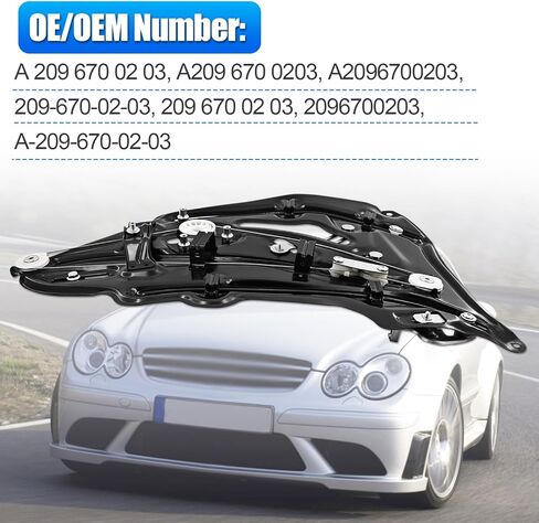 Rear Right Passenger Side Window Regulator Fits for Mercedes CLK W209 CLK320 CLK500 CLK350 CLK55 CLK63 AMG 2003-2009 A2096700203 2096700203 in Kuwait