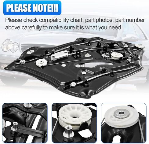Rear Right Passenger Side Window Regulator Fits for Mercedes CLK W209 CLK320 CLK500 CLK350 CLK55 CLK63 AMG 2003-2009 A2096700203 2096700203 in Kuwait