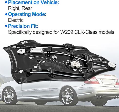 Rear Right Passenger Side Window Regulator Fits for Mercedes CLK W209 CLK320 CLK500 CLK350 CLK55 CLK63 AMG 2003-2009 A2096700203 2096700203 in Kuwait