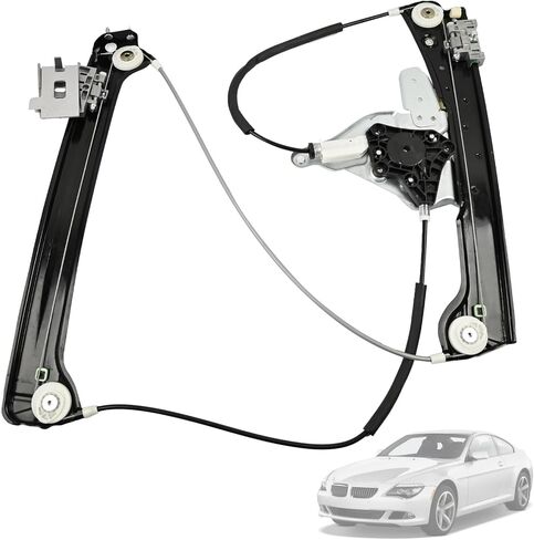 منظم نوافذ الطاقة لجانب الراكب الأمامي بدون محرك متوافق مع BMW E63 E64 M6 650i 2006-2010 استبدال 51337184390 in Kuwait