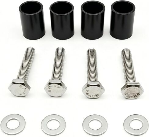 1 PC Hood Heightener, Metal Alloy Hood Spacer Riser Kit with Stainless Steel Hardware, 8mm Engine Bay Ventilation Spacer, Universal for Most Cars, Trucks, SUVs (Black) in Kuwait