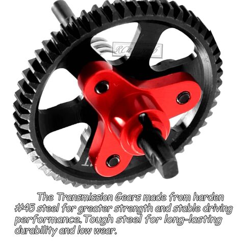 جزء ترقيات تروس إزالة القابض من الفولاذ الصلب لـ 1/10 Slash 4X4/VXL Stampede 4X4/VXL Rustler 4X4/VXL، 54T Spur Gear مع مجموعة تروس تروس (15T 17T 19T)، #6878، أحمر in Kuwait