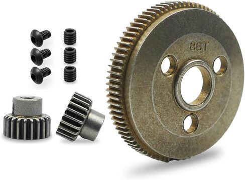 86T Spur Gear 48P Steel Transmission Set Compatible with Traxxas Slash 2WD Rustler Stampede Upgrades with 19T 21T Pinions Gears Replace 4686 in Saudi Arabia