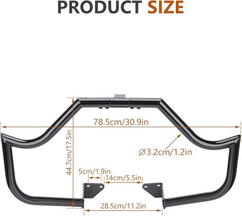 Motorcycle Highway Bar Engine Guard Crash Bar for Harley Davidson Dyna Street Bob/Low Rider/Wide Glide/Fat Bob/Super Glide Custom/Switchback 2006-2017 (Black) in Saudi Arabia
