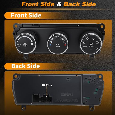 68197437AB A/C Heater Climate Control Module for Jeep Wrangler 2014 2015 2016 2017 2018 HVAC Control Switch Panel Replacement in Saudi Arabia