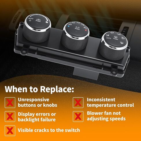 68197437AB A/C Heater Climate Control Module for Jeep Wrangler 2014 2015 2016 2017 2018 HVAC Control Switch Panel Replacement in Saudi Arabia