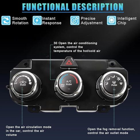 68268190AA Climate Control Module, Replacement for Dodge Ram 1500 3500 2013-2018 & Ram 1500 Classic 2019-2024, AC Heater HVAC Control Panel - Replaces 68186217AD, 68236776AB, 68239170AA in Saudi Arabia