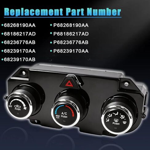 68268190AA Climate Control Module, Replacement for Dodge Ram 1500 3500 2013-2018 & Ram 1500 Classic 2019-2024, AC Heater HVAC Control Panel - Replaces 68186217AD, 68236776AB, 68239170AA in Saudi Arabia