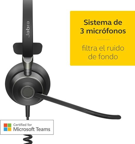 سماعة جابرا Engage 50 أحادية على الأذن - سماعات رأس رقمية معتمدة من Microsoft مع كابل - إلغاء الضوضاء السلبية للهواتف الناعمة وعملاء الويب - كابل USB-C - أسود in Kuwait