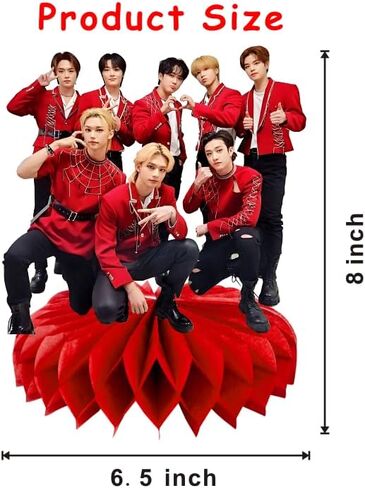 8Pcs Stray Kids Honeycomb Table Centerpiece Stray Kids Birthday Party Supplies Table Decorations for Kids Party Decorations in Saudi Arabia
