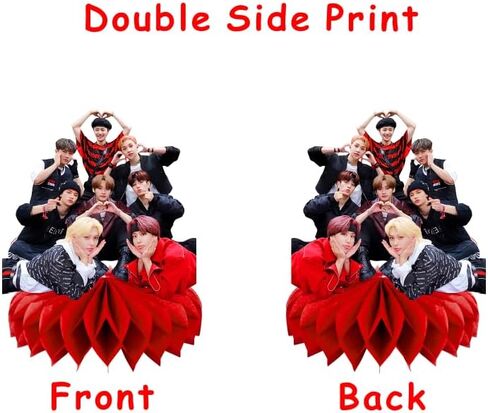 8Pcs Stray Kids Honeycomb Table Centerpiece Stray Kids Birthday Party Supplies Table Decorations for Kids Party Decorations in Saudi Arabia
