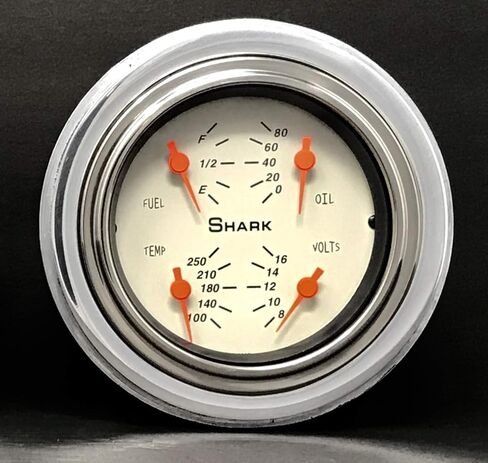 Dolphin Gauges Compatible with 1938 1939 Ford Car 3 3/8 Quad Style Mechanical Gauge Dash Panel Insert in Saudi Arabia