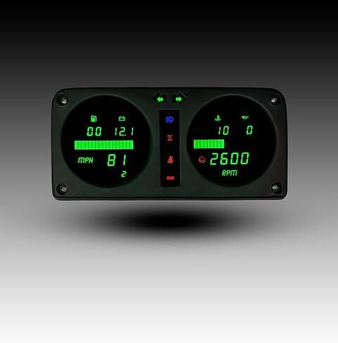 لوحة قياس LED رقمية النخبة لـ 1980-1995 سوزوكي ساموراي SJ410/SJ413 - ترقية مجموعة لوحة القيادة الحديثة DP1300 (أخضر) in Saudi Arabia