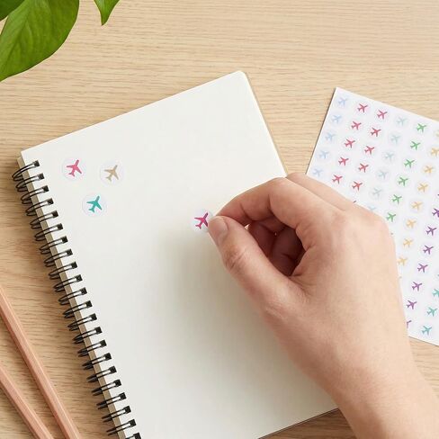 Mabor 500 Pcs Travel Airplane Planner Stickers, Mini Trip Plane Stickers for Scrapbooking, Colorful Cute Waterproof Labels for Calendar Journal DIY Craft in Saudi Arabia