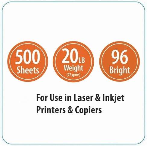 Multipurpose Bright Paper, 8.5" x 11", 96 Bright, White, 20 lb., 1 Ream (500 Sheets) in Saudi Arabia