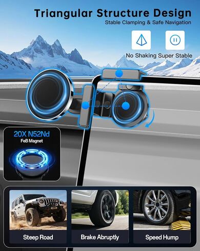 Ruiya 2023-2026 Altima Magnetic Car Phone Mount for 2023-2026 Nissan Altima (SL/SR VC-Turbo) Accessories 360° Adjustable Floating Screen Dashboard Monitor Base Car Phone Holder(Only for 12.3") in Kuwait