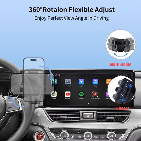 Phone Mount Holder for Honda Accord 2026 2025 2024 2023 Accessories Accessory 11th Gen Prime Hybrid Sport EX-L Touring Sport-L 12.3" Screen, Sunglasses Storage Box Plastic Black in Saudi Arabia