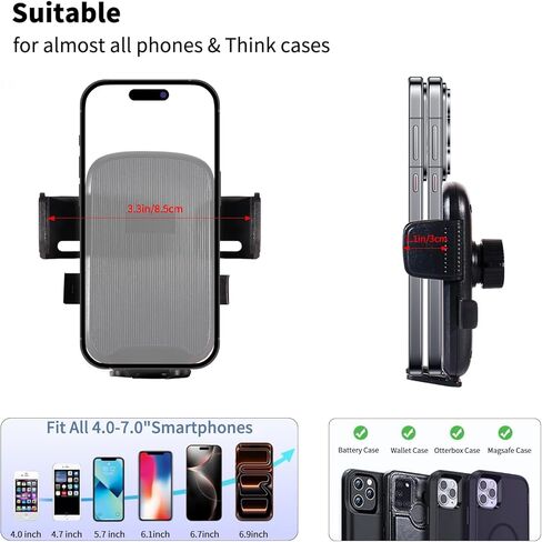 Phone Mount Holder for Honda Accord 2026 2025 2024 2023 Accessories Accessory 11th Gen Prime Hybrid Sport EX-L Touring Sport-L 12.3" Screen, Sunglasses Storage Box Plastic Black in Saudi Arabia