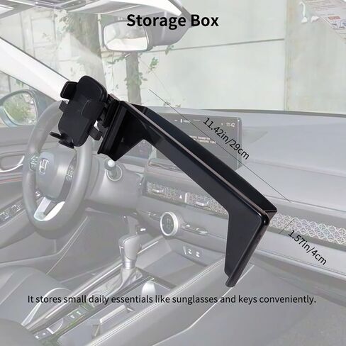 Phone Mount Holder for Honda Accord 2026 2025 2024 2023 Accessories Accessory 11th Gen Prime Hybrid Sport EX-L Touring Sport-L 12.3" Screen, Sunglasses Storage Box Plastic Black in Saudi Arabia