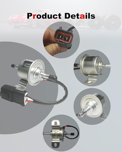 12V Electric Fuel Pump Compatible with Kubota ZD18 ZD21 ZD28 BX24 BX25 BX2350 BX2360 BX2370 BX2380 BX2200 BX2660 Replacement for RC601-51352 RC601-51350 R1401-51350 R1401-51352, Black in Kuwait