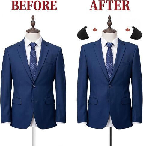 4 Pairs Black Shoulder Pads Inserts Mens Suit Shoulder Pads for Jackets Sew-in Foam Shoulders Pad Sewing Sponge for Women Clothing Clothes Blazer Coat Sewing Dress in Kuwait