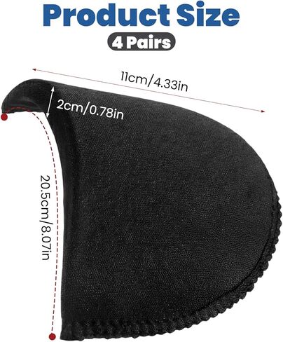 4 Pairs Black Shoulder Pads Inserts Mens Suit Shoulder Pads for Jackets Sew-in Foam Shoulders Pad Sewing Sponge for Women Clothing Clothes Blazer Coat Sewing Dress in Kuwait